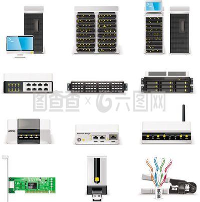 電子網(wǎng)絡設備矢量素材 賦能現(xiàn)代通訊設計的核心資源